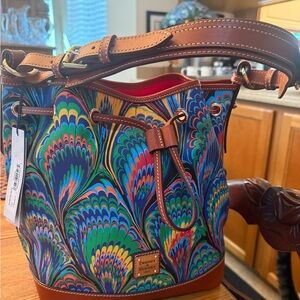 Dooney & Bourke coated cotton drawstring bag